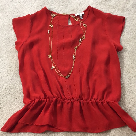 Joie Silk Cap Sleeve Peplum Top, Small - Picture 3 of 8